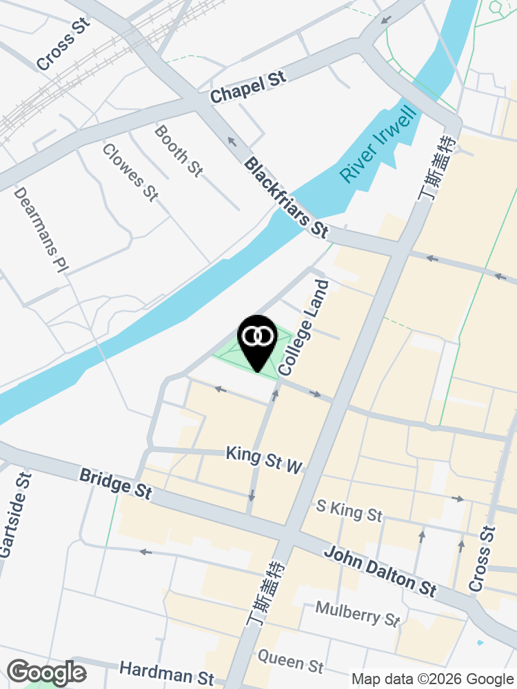 Map showing the surroundings of Brook Street UK Manchester