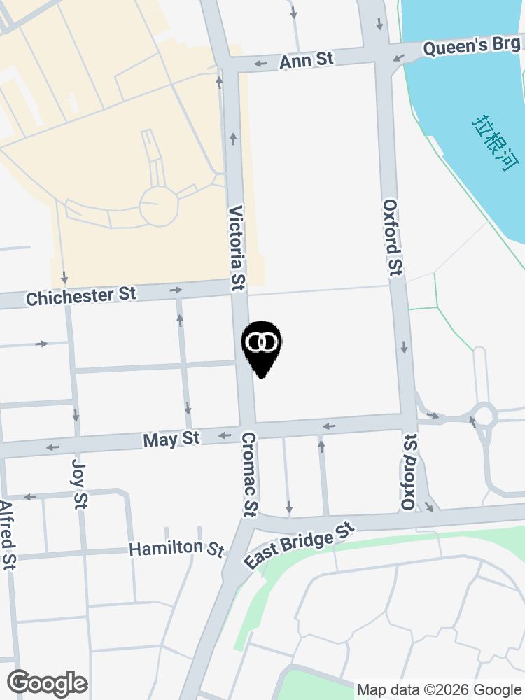 Map showing the surroundings of Brook Street UK Belfast (Commercial)