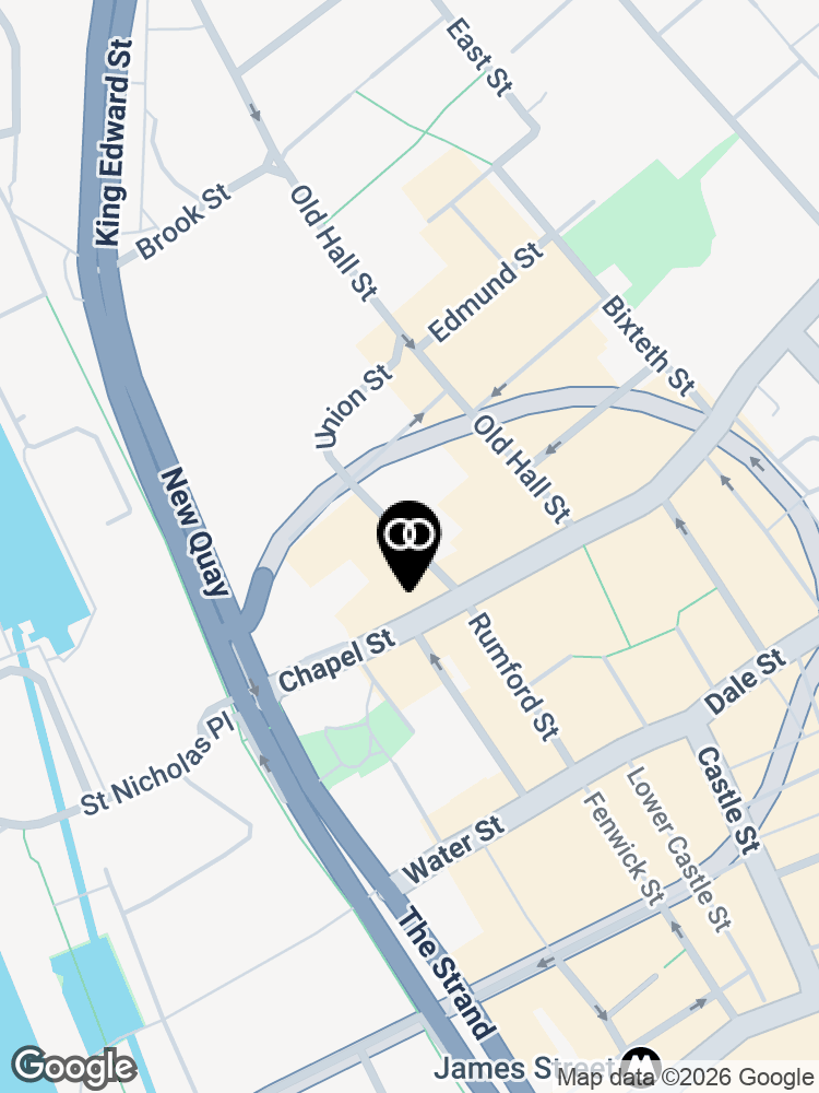 Map showing the surroundings of Brook Street UK Liverpool (Public Sector)