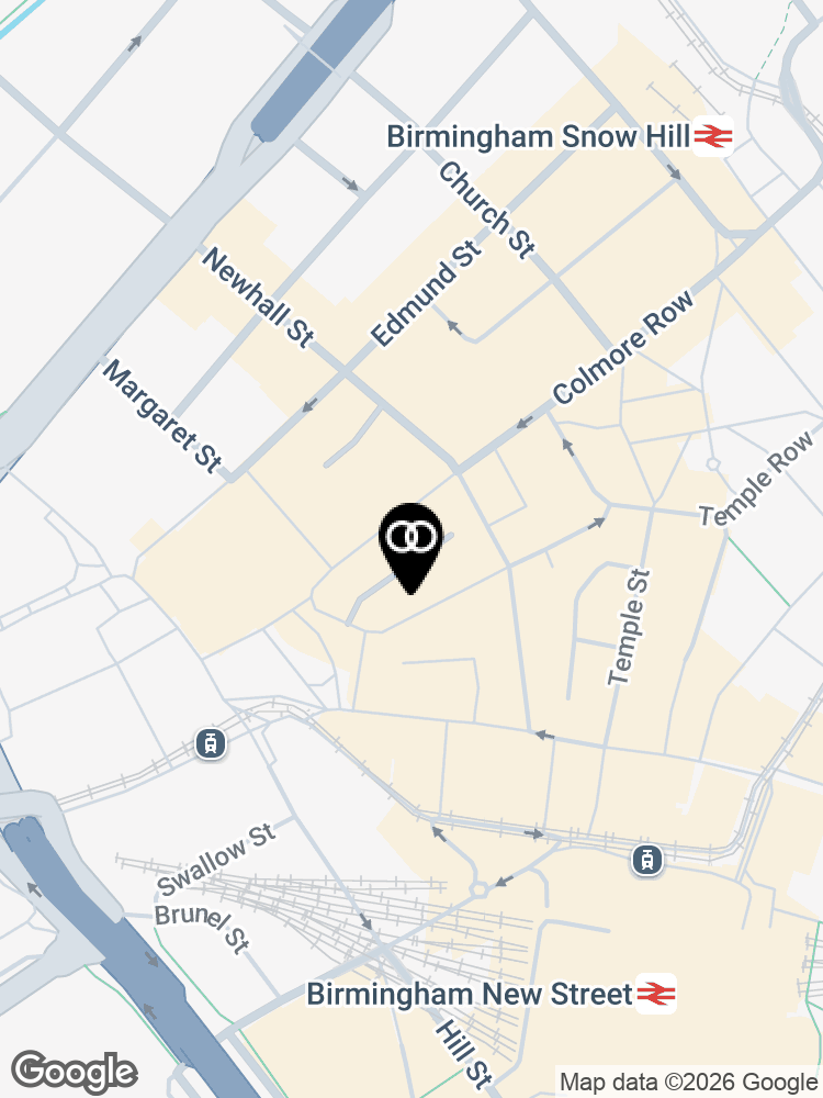 Map showing the surroundings of Brook Street UK Birmingham (Public Sector)