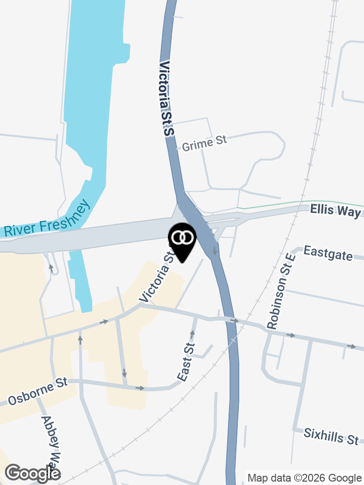 Map showing the surroundings of Brook Street UK Grimsby
