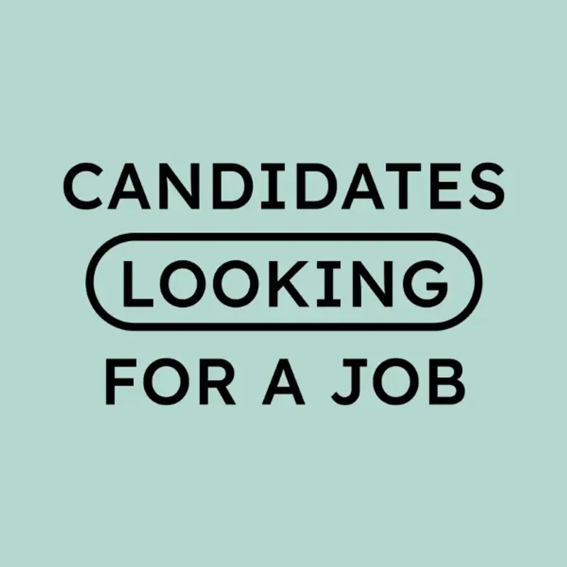 A box with the text - Candidates looking for a job